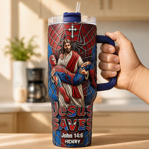 Saved By Grace 40oz Tumbler - Personalized Gifts For Christians 01HUDT050826