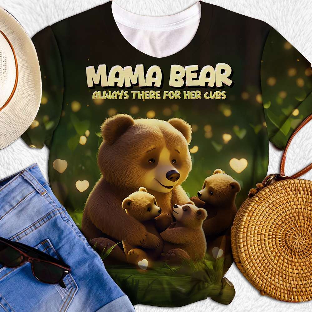 Mama Bear Shirt - Personalized Gift For Mother 02QHLU060325-Homacus