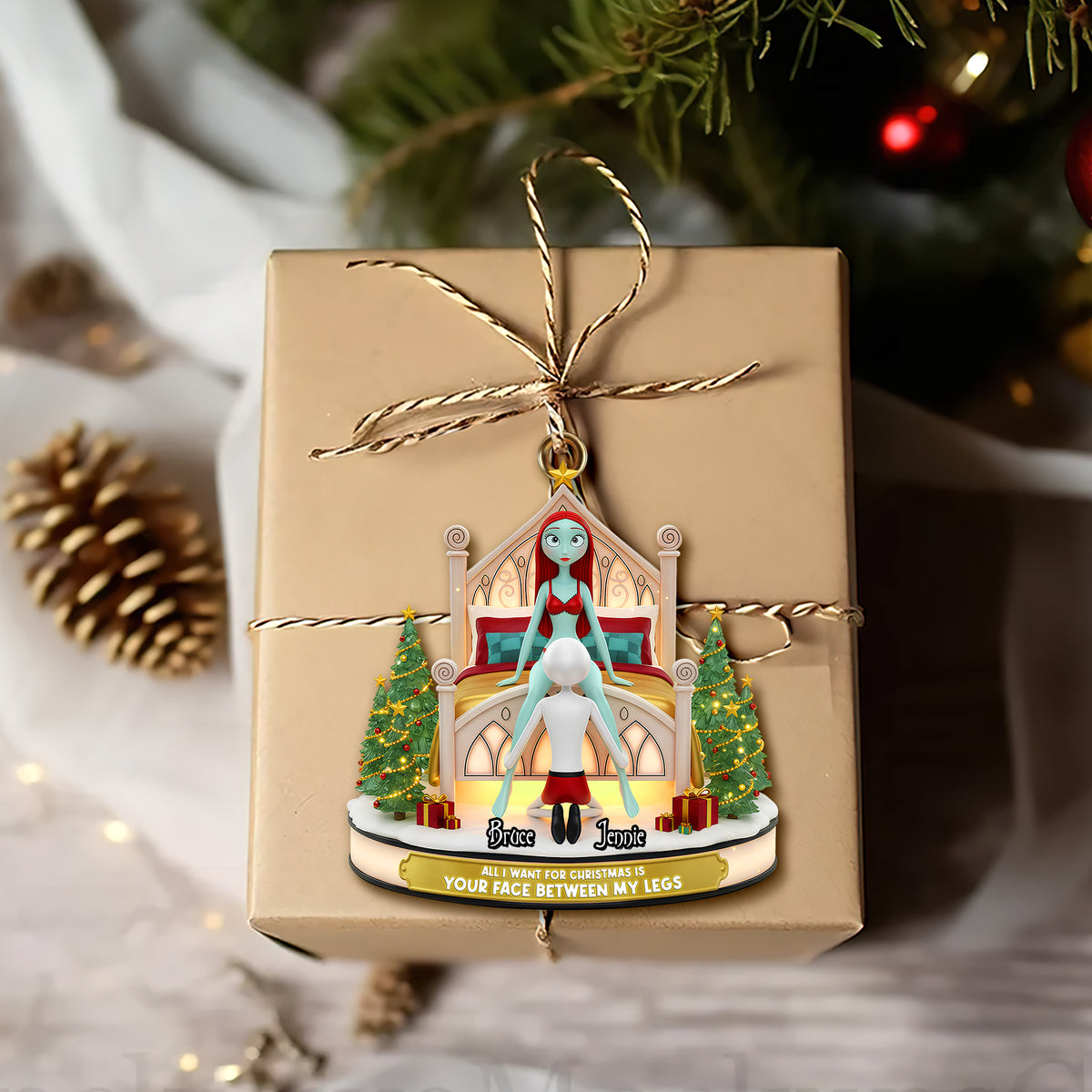 Naughty Spooky Couple Ornament - Personalized Gift For Couples 06OHLU191125-Homacus