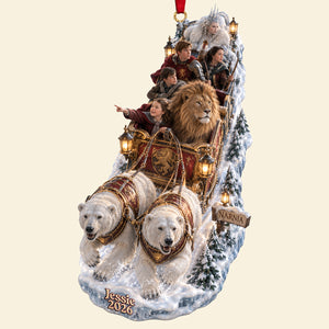 Sleigh To The Imaginary World Ornament - Personalized Christmas Gift 02qhta140926