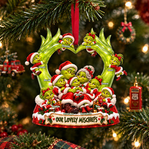 Grandparents’ Little Mischiefs Christmas Ornament - Personalized Gifts For Grandparents 03PALU250926-Homacus
