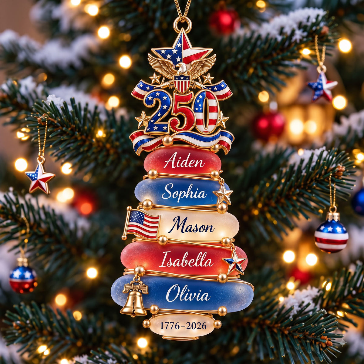 Patriot Family Acrylic Ornament - Personalized Christmas Gifts For Family 03palu101026-Homacus