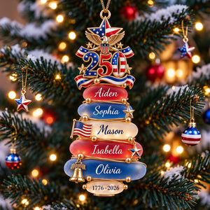 Patriot Family Acrylic Ornament - Personalized Christmas Gifts For Family 03palu101026-Homacus