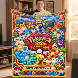 30th Anniversary Whimsical Creature Catcher Blanket - Personalized Gifts For Christmas Blanket 02OHTN011026