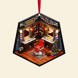 Barber Shop Miniature Ornament - Personalized Gifts For Barbers 04pgta120825-Homacus