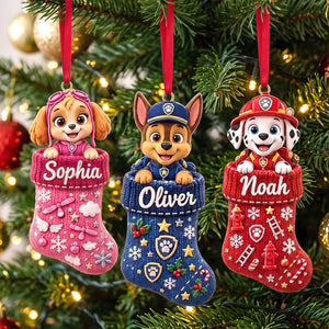 Rescue Pups Christmas Stocking Ornament - Personalized Gifts For Kids 06TTTN201026-Homacus