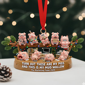 Fun Pig Office Worker Acrylic Ornament, Personalized Gifts For Coworker 04qhdt241125-Homacus
