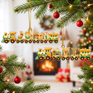 Cute Alphabet Train Christmas Acrylic Ornament - Personalized Christmas Gifts 07naqn150926