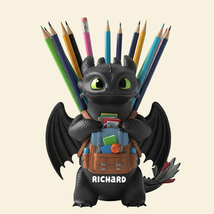 Mythical Creature Wooden Pen Holder – Personalized Gifts For Fantasy Fans 01tgqn290725-Homacus