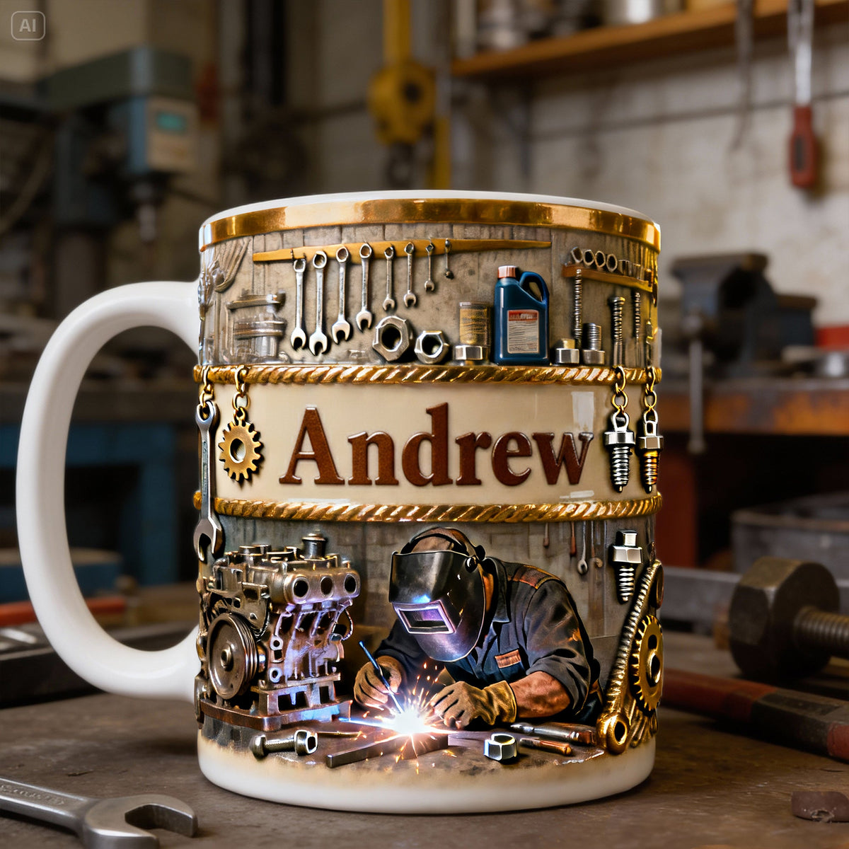 Mechanic At Work Coffee Mug - Personalized Gifts For Mechanic 04PALU201225-Homacus