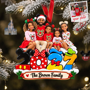 Family Memories Christmas Ornament - Personalized Custom Photo Gift For Family 03HUTA110926-Homacus