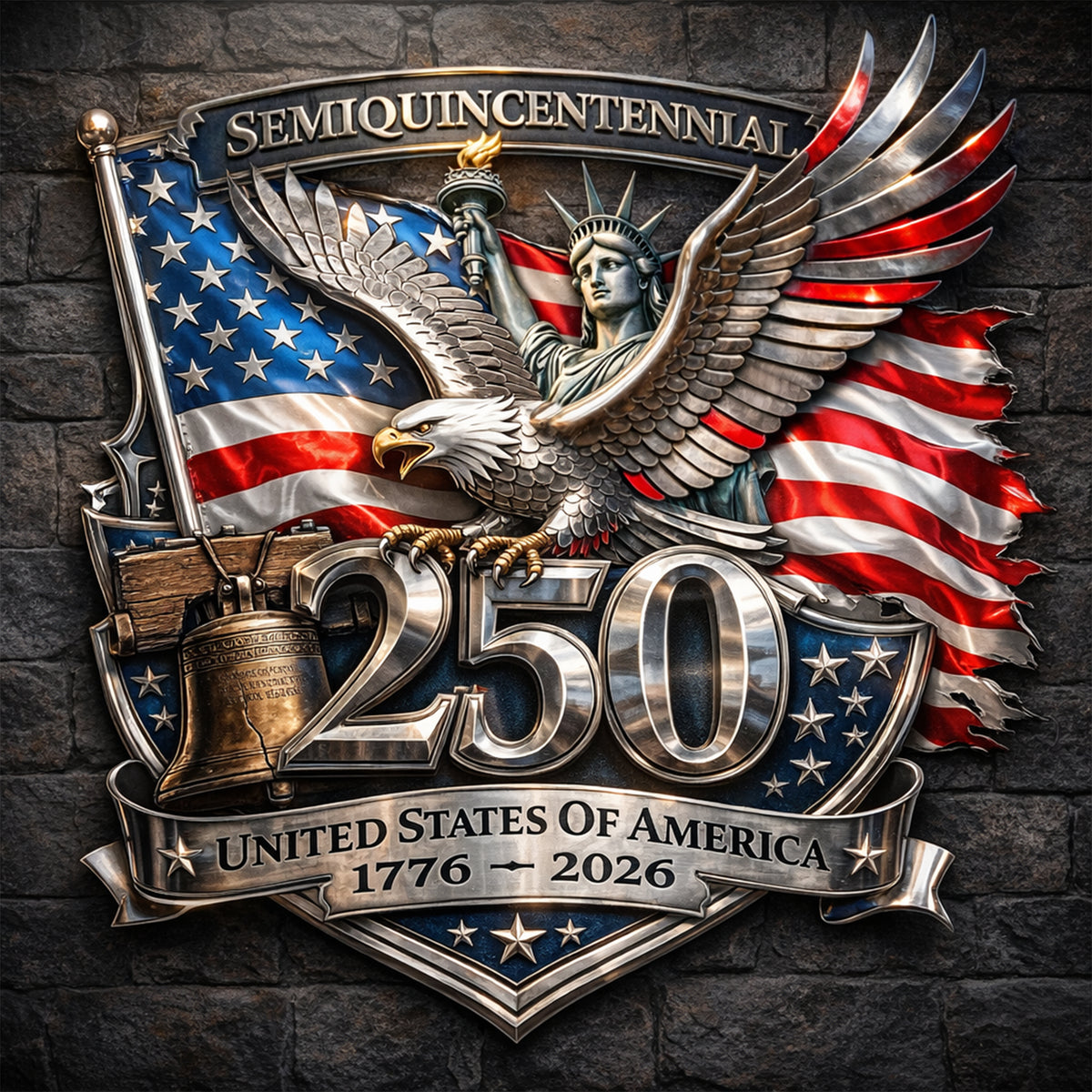 250th America Anniversary Cut Metal Sign - Gifts For Patriots 03hulu280126-Homacus