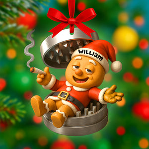 Funny Gingerbread Christmas Ornament - Personalized Gifts For Smokers 05toqn110825-Homacus