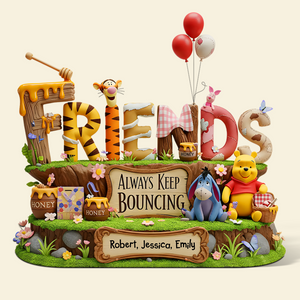 Cartoon Friends Acrylic Plaque - Personalized Gifts For Friends 02OHPU040625-Homacus