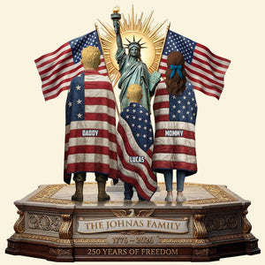 250th Anniversary Patriotic Family Plaque – Personalized Gift For Family 04PATN100326-Homacus