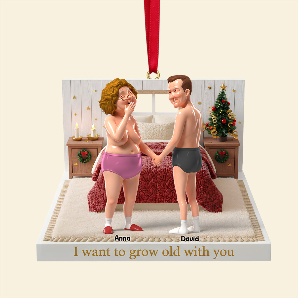 Personalized Funny Gifts For Old Couple Christmas Ornament 05natn231025-Homacus