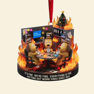 Personalized Gifts For Christmas, Coworker Dog Meme Acrylic Ornament 01nata101025-Homacus