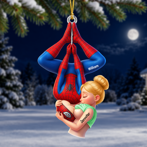 Upside Down Naughty Kiss Couple Ornament - Personalized Christmas Gifts For Couple 07huqn211026-Homacus