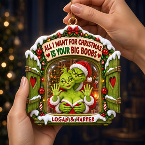 Cheeky Couple Holiday Ornament - Personalized Christmas Gifts For Couple 07ohdt071026-Homacus