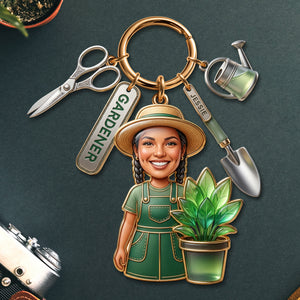 Custom Photo Gifts For Gardeners Keychain With Charms 06paqn250326-Homacus