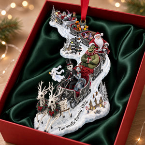 Whimsical Sleigh Acrylic Ornament - Personalized Gifts 01qhlu140926