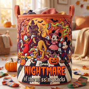 Gothic Socks Quilted Laundry Basket Personalized Halloween Gifts 05PAQN130826