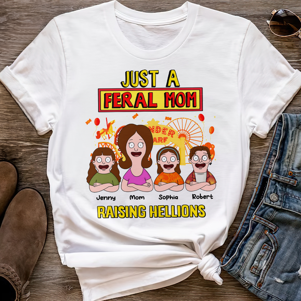 Personalized Gifts For Mom Shirt 02kapu080325hg Just A Feral Mom-Homacus