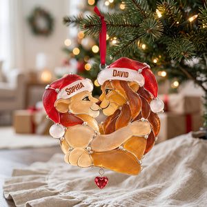 Affectionate King & Queen Sea Glass Effect Ornament, Personalized Gifts For Couple 03qhtn091026-Homacus
