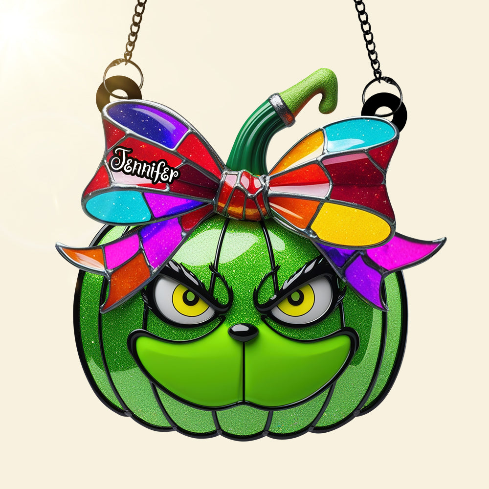 Green Pumpkin Suncatcher Ornament - Personalized Gifts For Movie Fans 05tgqn080825-Homacus