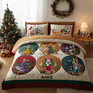 Jolly Christmas Gang Quilt Bed Set - Personalized Gifts For Fans 07QHLU021025-Homacus