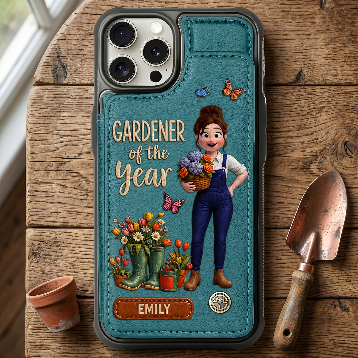 Garden Girl Leather Flip Wallet Phone Case - Personalized Gifts For Garden Lovers 01natn020626-Homacus