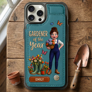Garden Girl Leather Flip Wallet Phone Case - Personalized Gifts For Garden Lovers 01natn020626-Homacus