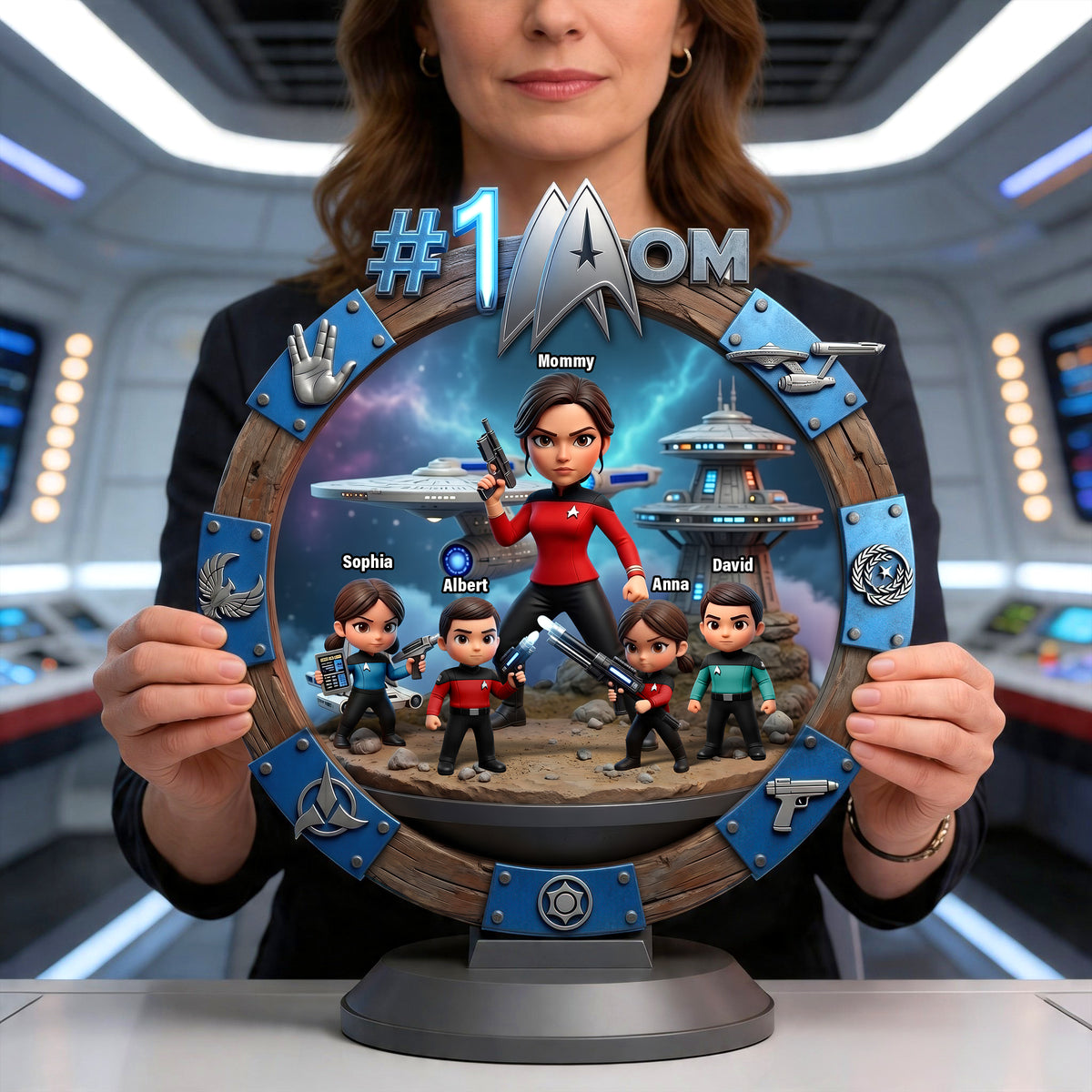 Best Captain Mom Acrylic Plaque, Personalized Gifts For Mom 01qhqn210426-Homacus