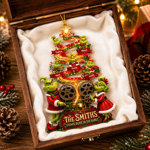 Mischievous Santa Family Ornament - Personalized Christmas Gifts 06HAQN210826-Homacus