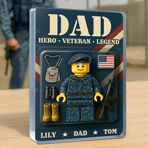 Legend Veteran Dad Acrylic Plaque Personalized Gifts For Dad 03NADT080525-Homacus