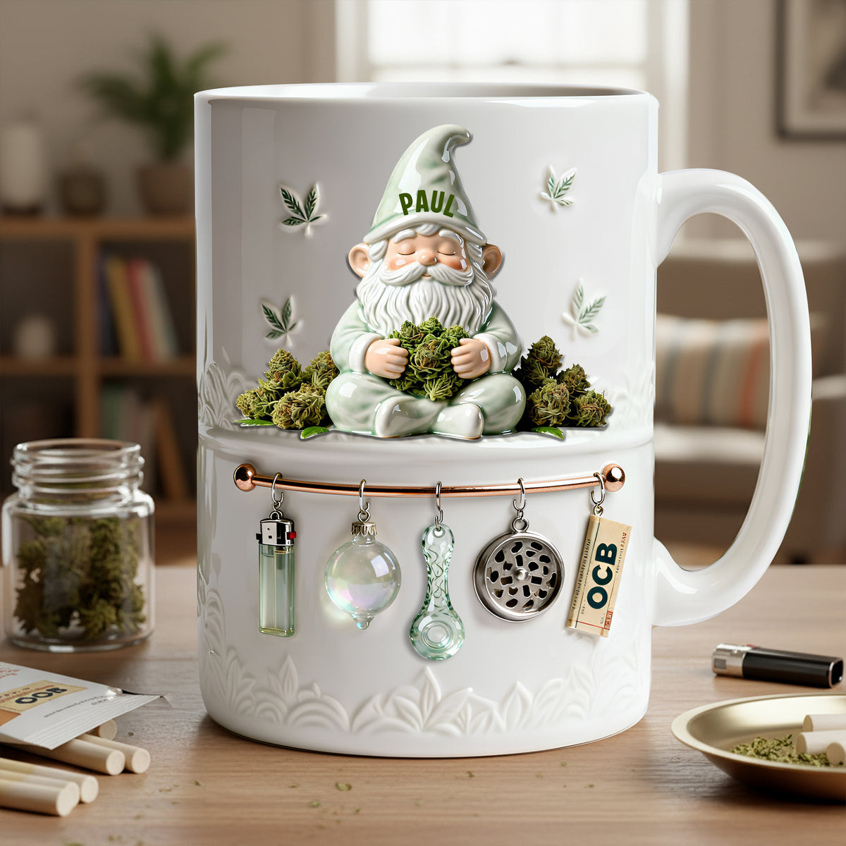 Chilling Time Gnome Coffee Mug - Personalized Gift For Stoners 06TOLU201225-Homacus