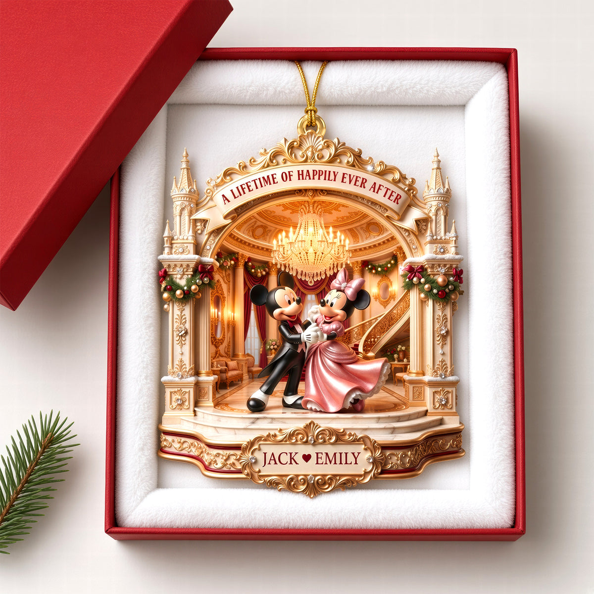 Happily Ever After Ornament - Personalized Christmas Gifts For Couple 11ttqn061026-Homacus