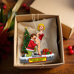 Festive Kiss Couple Ornament - Personalized Christmas Gift For Couples 03OHLU190925-Homacus
