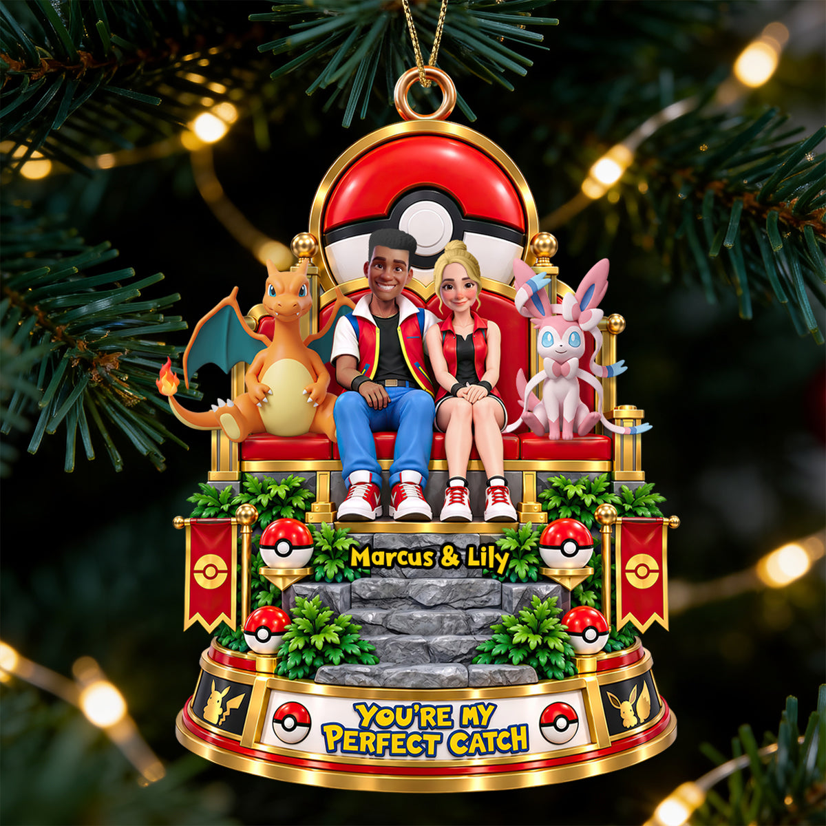 Perfect Catch Couple Ornament - Personalized Gifts For Couple Christmas Ornament 03OHDT031026