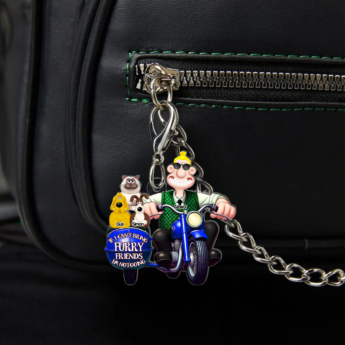 Personalized Gifts For Pet Lovers Keychain, If I Can't Bring My Dog I'm Not Going 04TGLU110225PA-Homacus