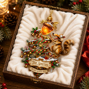 Funny Saber-Tooth Squirrel Side Ornament - Personalized Gifts For Family Christmas Ornament 03HAQN240826-Homacus