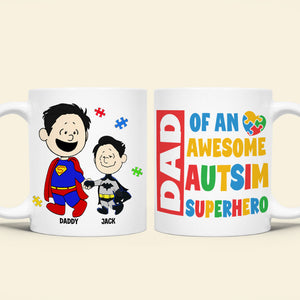 Personalized Gifts For Dad Coffee Mug 042totn200225pa Dad Of An Awesome Autism Superhero-Homacus
