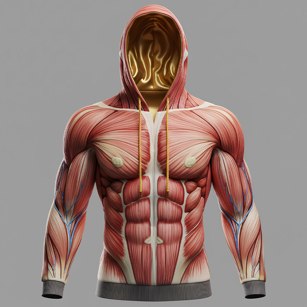 Hyper Realistic Muscle Hoodie Gifts For Fitness Lovers 05hytn111125-Homacus
