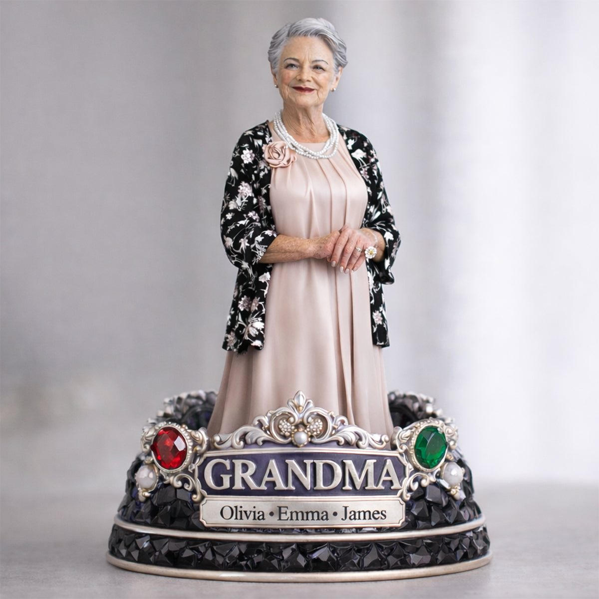Cherished Grandma Shaped Plaque - Personalized Custom Photo Gift For Grandma 01TOTN180326-Homacus