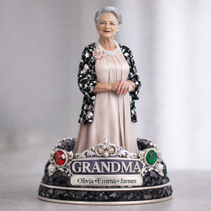 Cherished Grandma Shaped Plaque - Personalized Custom Photo Gift For Grandma 01TOTN180326-Homacus