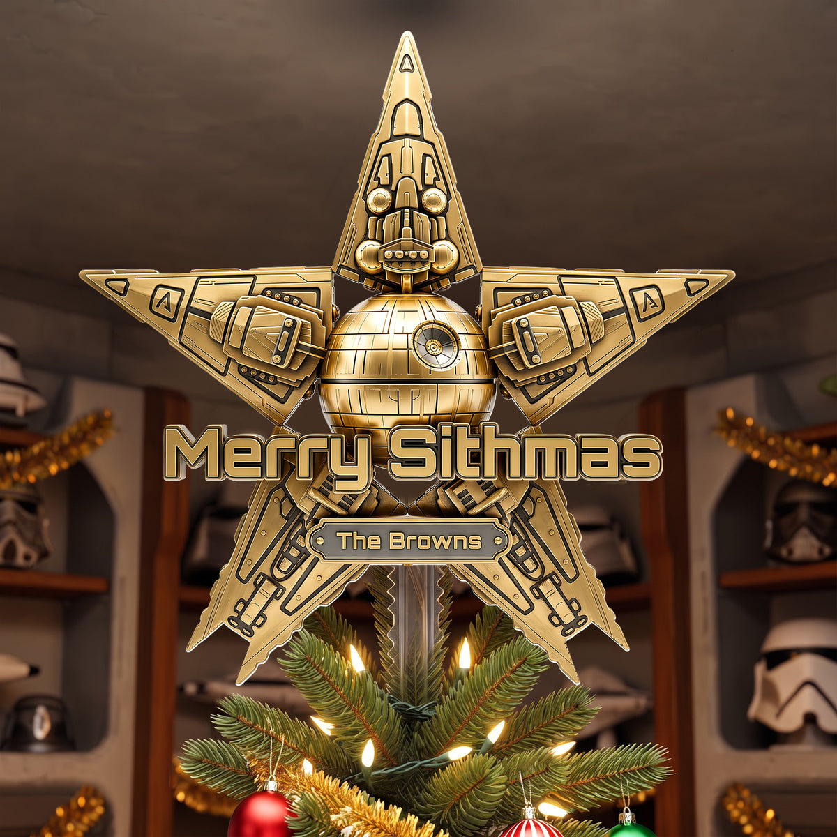 Cosmic Acrylic Christmas Tree Topper - Personalized Gifts 08HULU011026