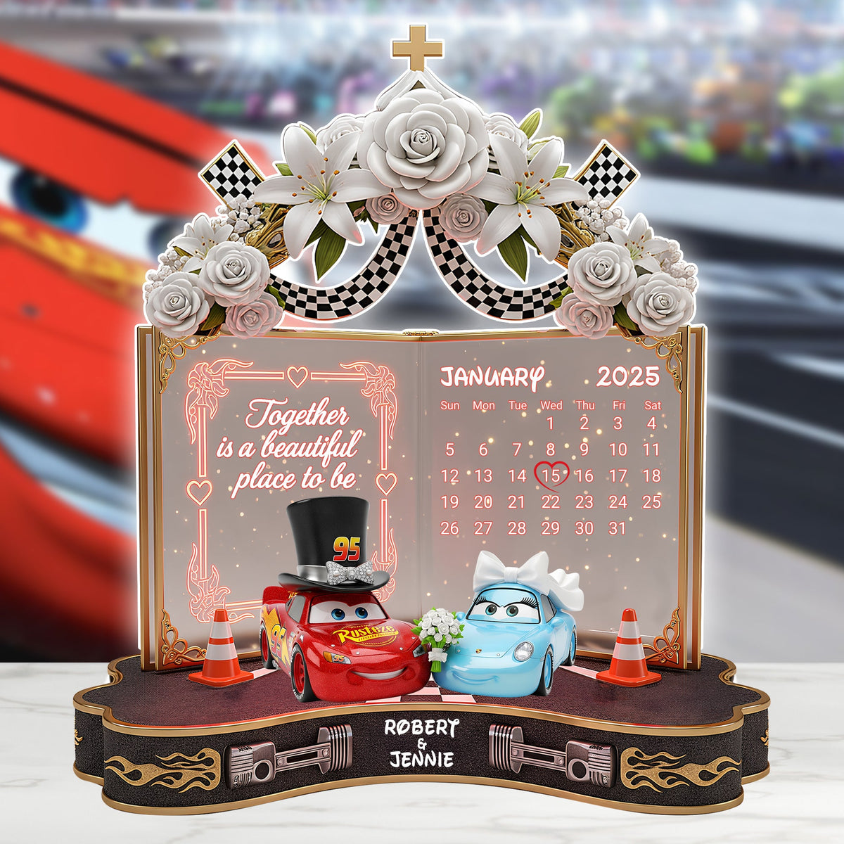 Wedding Car Couple Plaque - Personalized Gifts For Couple 01ohlu270625-Homacus