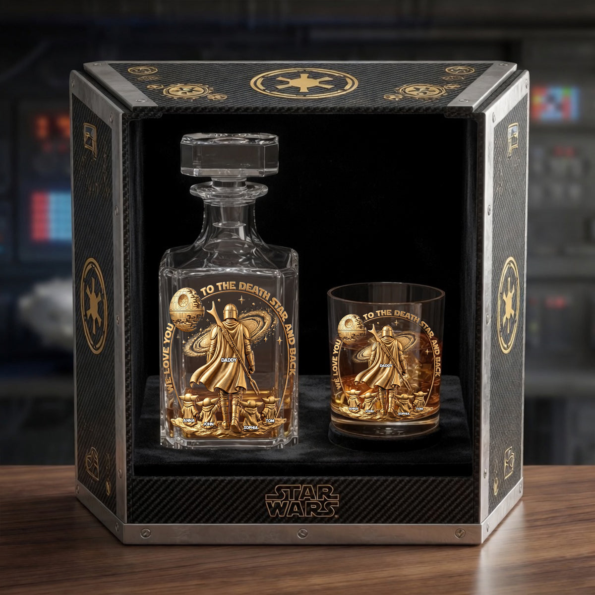 Dad We Love You Decanter Set - Personalized Father's Day Gifts 01palu080526-Homacus