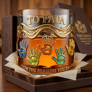 Papa’s Pride Glass Mug Personalized Father's Day Gifts 04PALU060426-Homacus