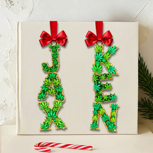 Green Leaf Acrylic Ornament - Personalized Gift For Stoners 06TOLU281025-Homacus